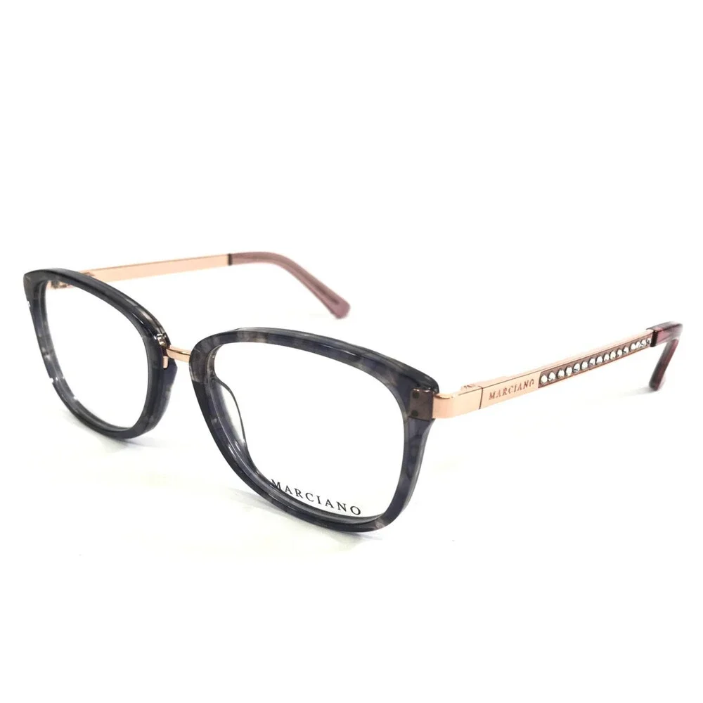 Marciano Eyeglasses Frames GM0325 083 Violet Rose Gold Crystals 52-18-135